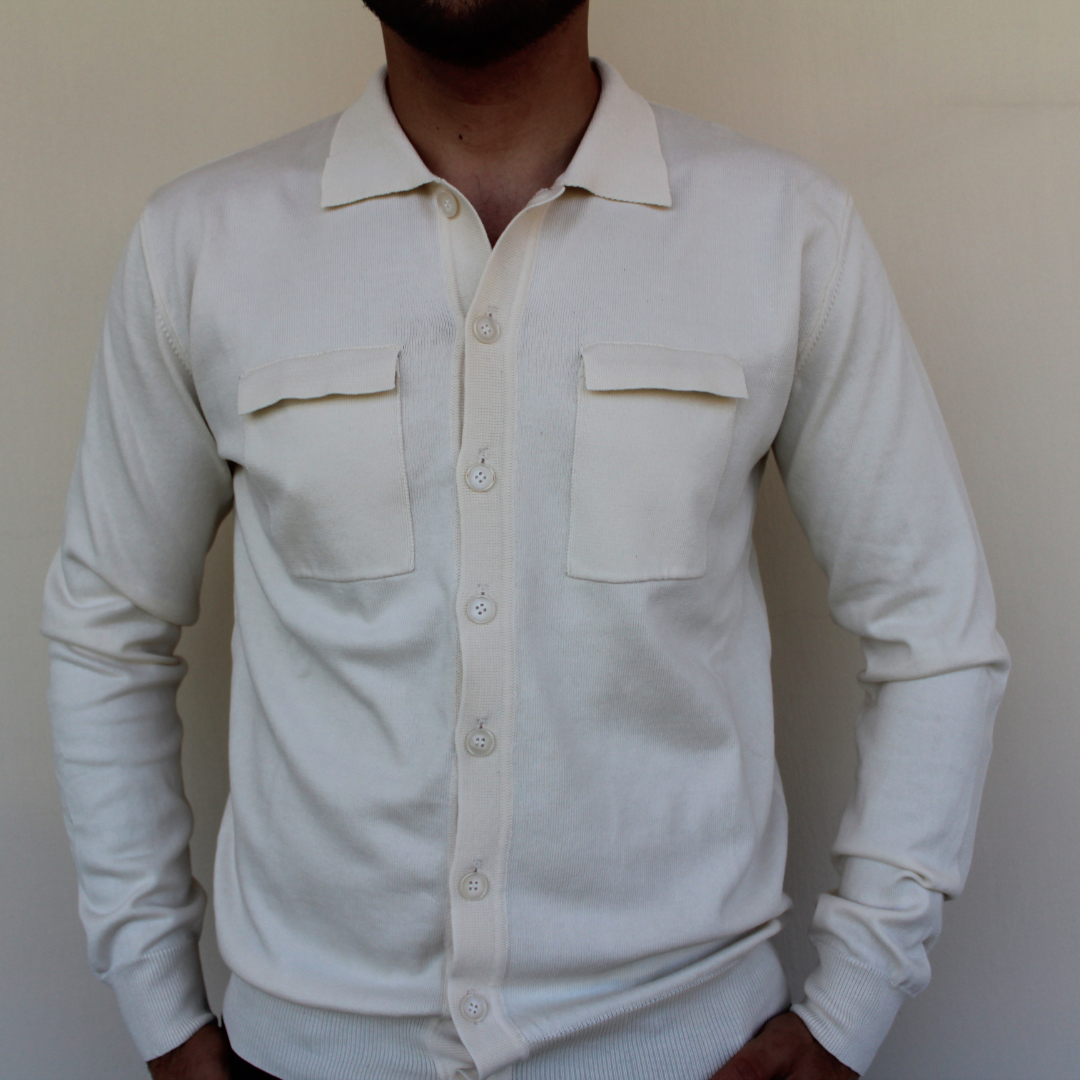 Giacca polo ecru