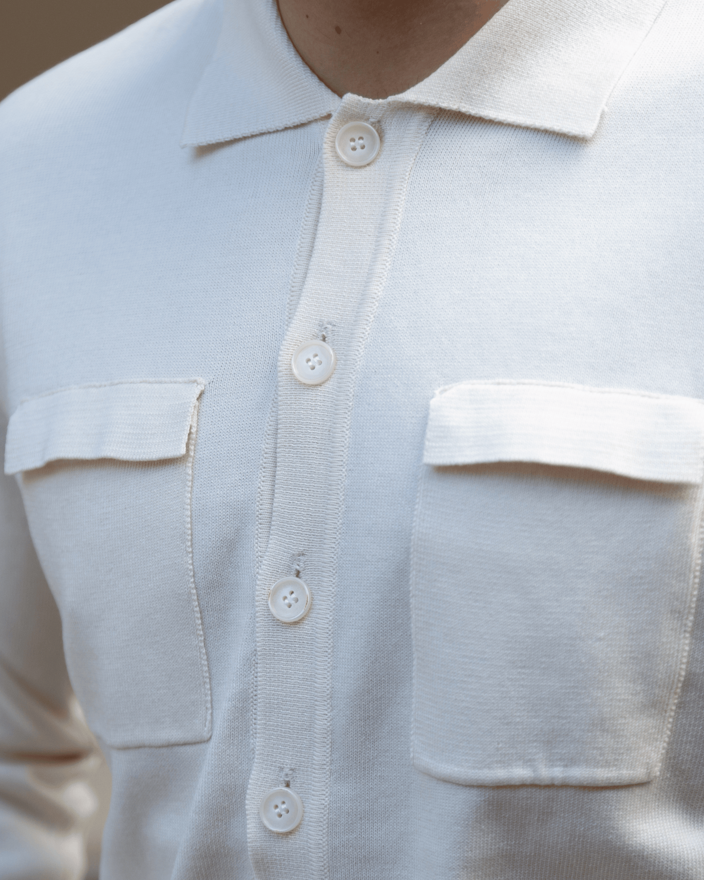 Giacca polo ecru
