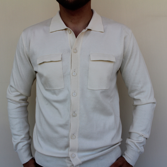 Giacca polo ecru