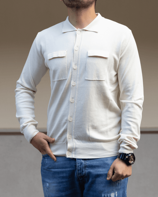 Giacca polo ecru